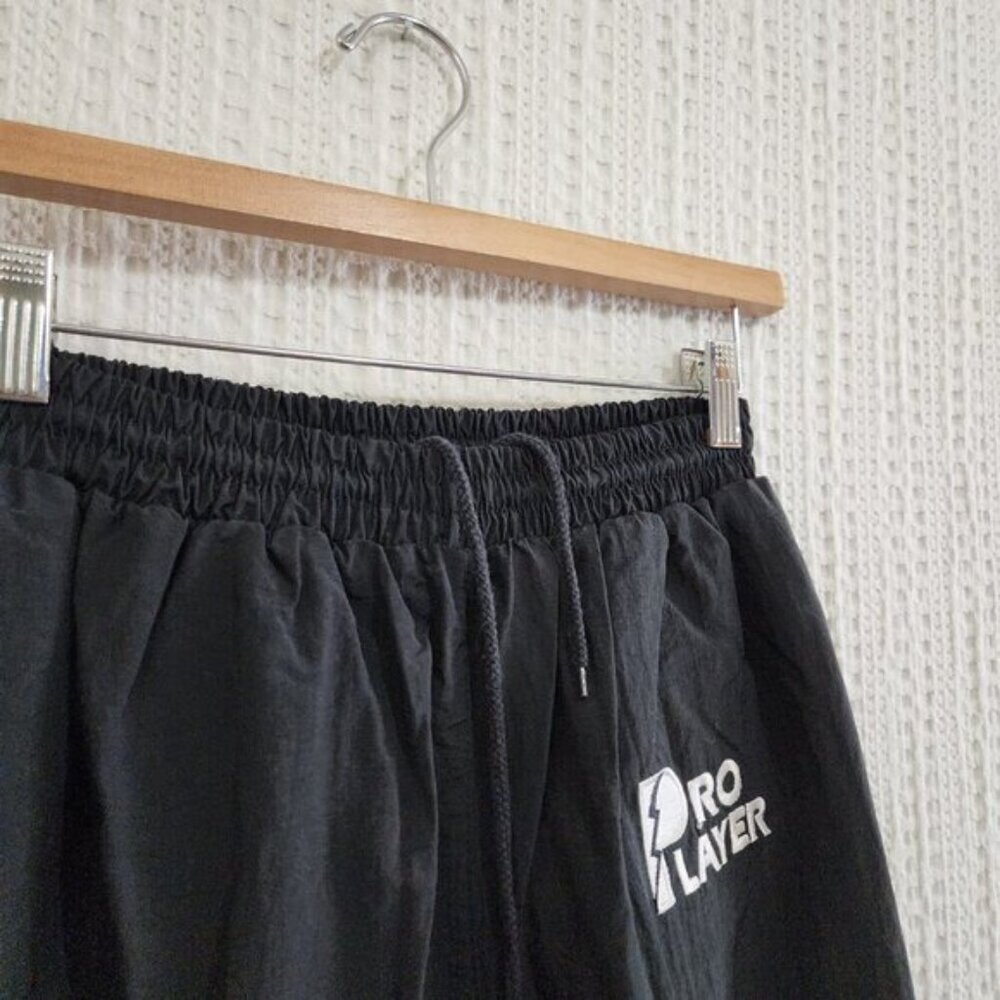Vintage 90's NBA Pro Player Black Windbreaker Sweat Pant Jogger Pants Size Small - Picture 4 of 12